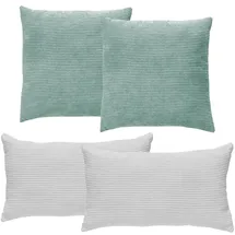 Andiamo Kissen-Set Emy 30 x 50 cm Salbei/Weiß