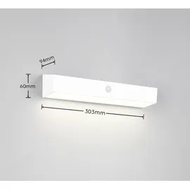 rl live your light Außenwandleuchte Kunststoff 6W 700lm inkl. Bewegungssensor weiß