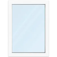 Fenster 80x110 cm, Kunststoff Profil aluplast IDEAL® 4000, Weiß, 800x1100 mm, einteilig festverglast, 2-fach Verglasung, individuell konfigurieren