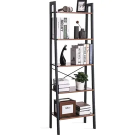 VASAGLE Bücherregal 56 x 34 x 172 cm Braun/Schwarz