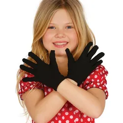 Schwarze Handschuhe für Kinder 17cm - OS