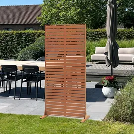casa.pro Trennwand Nodepp 180 x 90 cm Braun Cortenstahl