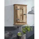 SIT Möbel SIT Hängeschrank »Frigo«, Mangoholz im Antik-Look mit Kühlschrankgriffen, Breite 45 cm, beige