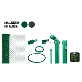 GAH Alberts Maschendrahtzaun 15 m x 80 cm Grün/Stahl