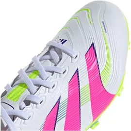 adidas Predator League FG/MG Fußballschuhe - cloud white/lucid pink/lucid lemon 42 2/3