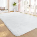 Sour Lemon Hochflor Teppich Grau Teppich Wohnzimmer 160x230 Waschbar Anti-Rutsch Extra Große Teppich Schlafzimmer Flauschige Moderne Teppiche Matte Teppichen für Schlafzimmer Kinderzimmer