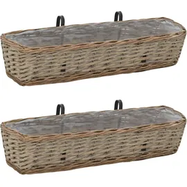 vidaXL Balkon-Blumenkasten 80 x 20 cm Braun