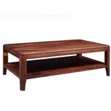 Massivmoebel24 Couchtisch Brooklyn Braun Walnuss 120 x 70 x 40 cm