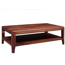 Massivmoebel24 Couchtisch Brooklyn Braun Walnuss 120 x 70 x 40 cm