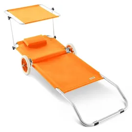 CASARIA Sonnenliege Klappbar 115 x 60 x 30 cm Orange