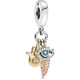 PANDORA SHINE Charm Anhänger "Hamsa, Auge & Feder" 768785C01