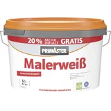 Primaster Wandfarbe Malerweiß matt 12 l