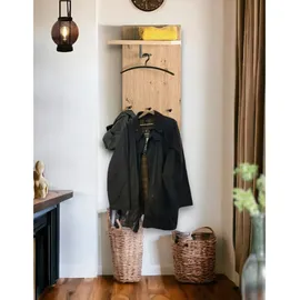 Haku-Möbel Wandgarderobe Parma 48 x 90 cm Eiche Schwarz