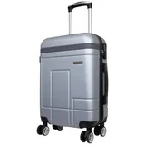 ABS Hartschalenkoffer Reisekoffer Trolley Bordgepäck Serie Luzern Silber Gr. M