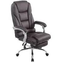 Deluke DELUKE® Bürostuhl Braun Leder, 68x118x64 cm, Arbeitszimmer, Bürostühle