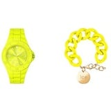 Ice Generation - Flashy yellow - Medium - 3H + Jewellery - Chain bracelet - Flashy yellow - Gold