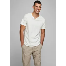 JACK & JONES JJESPLIT NECK TEE weiß M