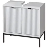 BASIC by Balculina LUCERA Badezimmer Waschbeckenunterschrank in Weiß matt