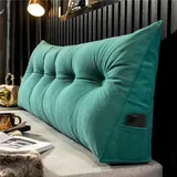 GYCS Lesekissen Keilkissen Stützkissen Leserückenkissen Dreieckiges Keilkissen Kopfteil Kopfteil Nackenrolle Stützkissen Keilkissen Sexkissen Lesekissen Sofa Bed Rest,Lake Blue,200 * 50 * 20cm