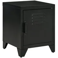 Homcom Nachttisch mit industriellen Design schwarz 40B x 40T