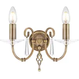 Elstead Lighting Aegean Wandleuchte E14 2-flammig, AG2-AGED-BRASS,