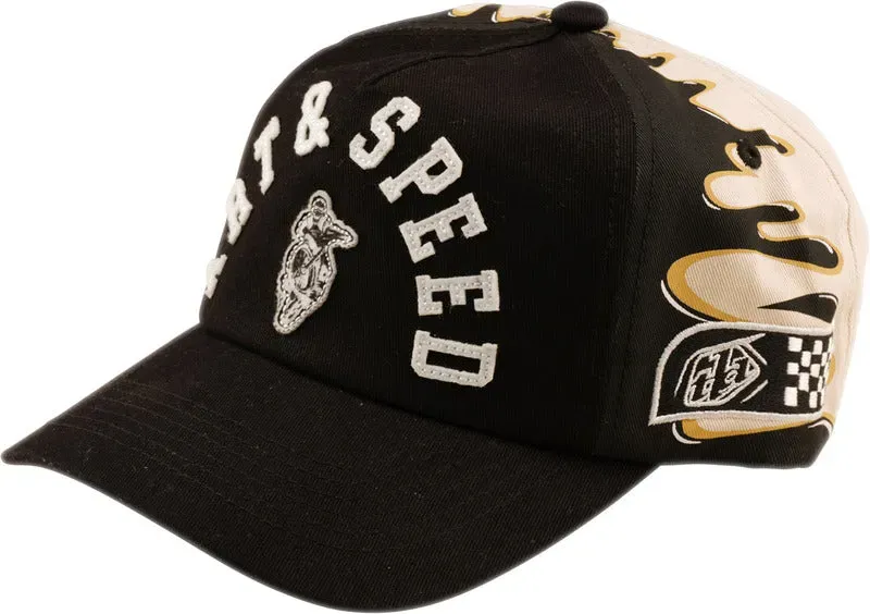 Troy Lee Designs Curved Snapback Finish Line Cap Schwarz/Pumice - Einheitsgröße Erwachsene