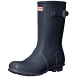 Hunter Short Gloss Gummistiefel für Damen, Schwarz - marineblau matt - Größe: 42 EU - 41 EU