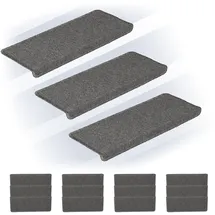 Relaxdays Stufenmatte 65 x 24 cm Grau