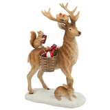 Villeroy & Boch Winter Collage Accessoires Hirsch mit Waldtieren, Mehrfarbig, 14,5x9x21cm