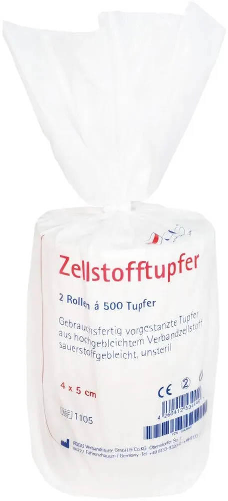 ROGG ZELLSTOFF Tupfer 4x5 cm 1000 St
