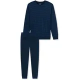 SCHIESSER UNCOVER by SCHIESSER Herren Schlafanzug lang, Nachtblau, 58