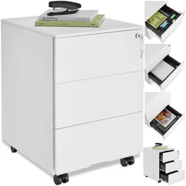 Tectake Rollcontainer 39 x 45 x 55 cm weiß