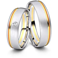 Trauringe Bochum 750er Weifl-/Gelbgold - 4457