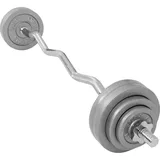 GORILLA SPORTS Hantel-Set 35kg, SZ Curlstange 120 cm, 30mm, aus Gusseisen, Hanteln, Sz-Stange