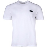 Lacoste Herren T-Shirt - Loungewear, Basic, Rundhals, Baumwolle Weiß S
