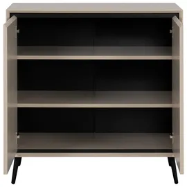 Livetastic Arona 90 x 90 x 38 cm Beige / Schwarz