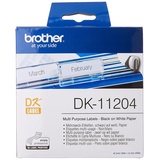 Brother DK-11204 Etiketten, 17x54mm, weiß, 1 Rolle (DK11204)