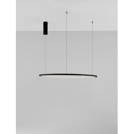 Nova Luce Tarquin 1-flg. Ø 80 cm rund schwarz