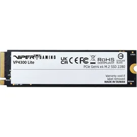 Patriot Viper VP4300 Lite 4TB, M.2 2280 / M-Key / PCIe 4.0 x4, Kühlkörper (VP4300L4TBM28H)