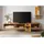 MASSIVMOEBEL24.DE Wien Lowboard 240 cm x 55 cm x 43 cm Weiß/Geölt Glas/Holz/Massivholz