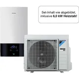 Daikin ERGA06EVH / EHBX08E6V 6,0 kW + 6,0 kW Heizung - Altherma 3 R W Niedrigtemperatur - Wandsplit - Wärmepumpe Set