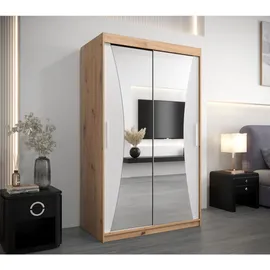 abiks möbel Schwebetürenschrank MONACO 120 x 200 x 62 cm Weiß
