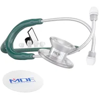 MDF Instruments MD One Epoch Leichtes Titan-Stethoskop, für Erwachsene,mit kostenlose Ersatzteilegarantie, MDF777T21 (Grün/Silbern)
