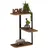 Relaxdays Eckregal 3 Zickzack Ablagen 42,5 x 26,5 x 26,5 cm Braun/Schwarz