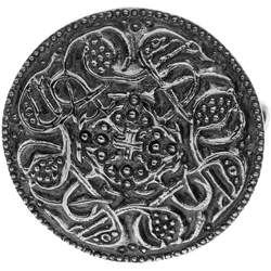 Brosche OSTSEE-SCHMUCK "Ostsee-Schmuck Brosche Hiddensee 26 mm rund", weiß, Broschen, Damen, Silber 925 (Sterlingsilber)