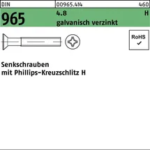 F. REYHER Nchfg. GmbH & Co. KG Senkschraube DIN 965 PH M4x 30-H 4.8 galv.verz. 200St.