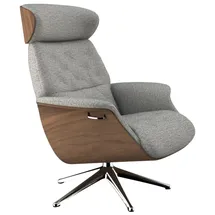 flexlux Relaxsessel Volden Polyester 83 x 112 x 125 cm grau drehbar