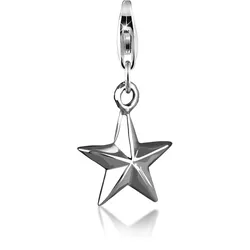 Charm-Einhänger NENALINA "Stern-Anhänger Star Party Astro 925 Silber", silber, Charms, Damen, ohne Stein, Silber 925 (Sterlingsilber)