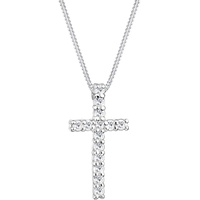 Elli Halskette Damen Kreuz Anhänger Elegant mit Kristallen aus 925 Silber