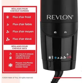 Revlon Glätteisen One-Step Air Straight Glättbürste, Warm, Schwarz, Rot